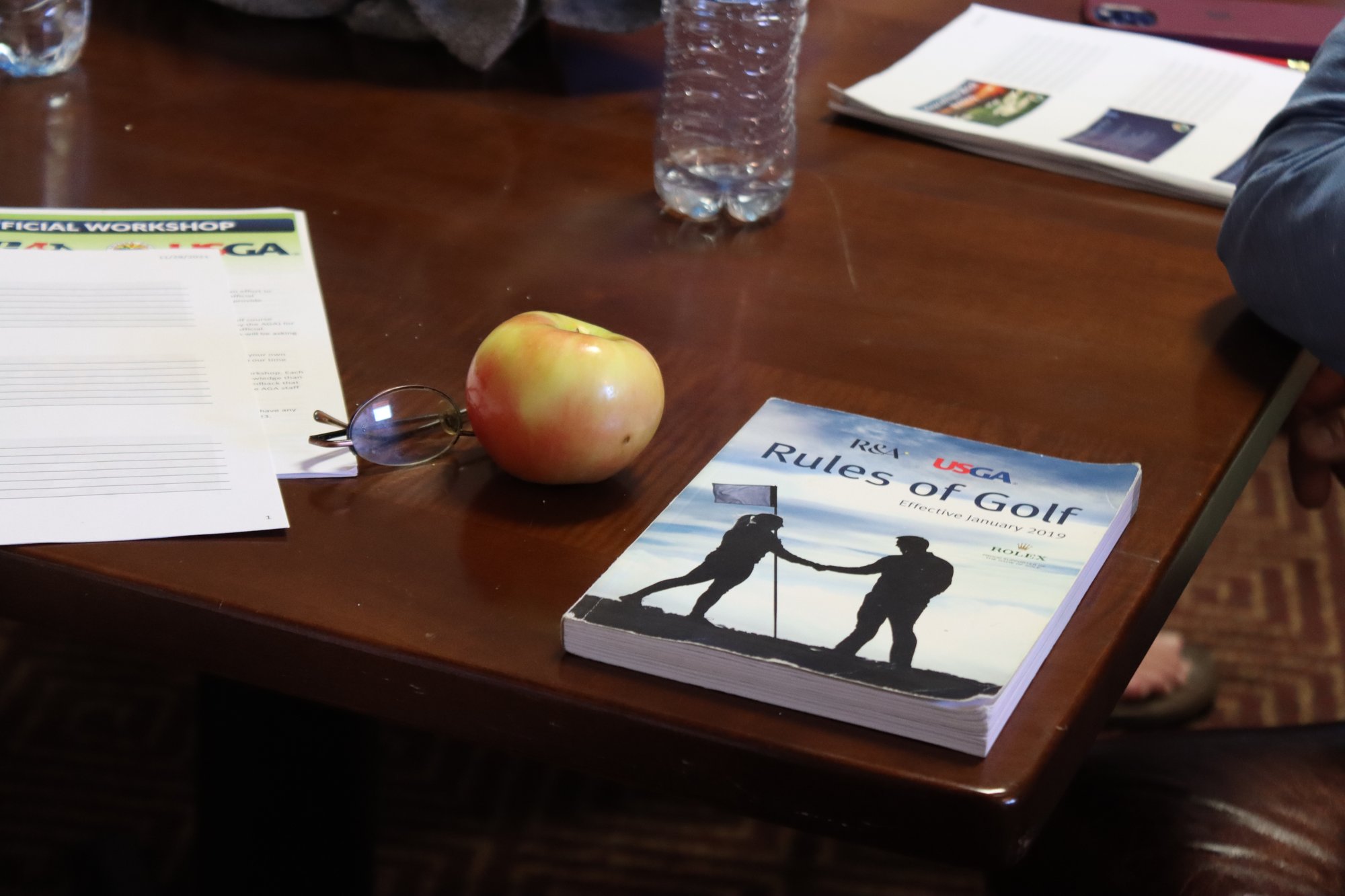 Rules of Golf Book on Table