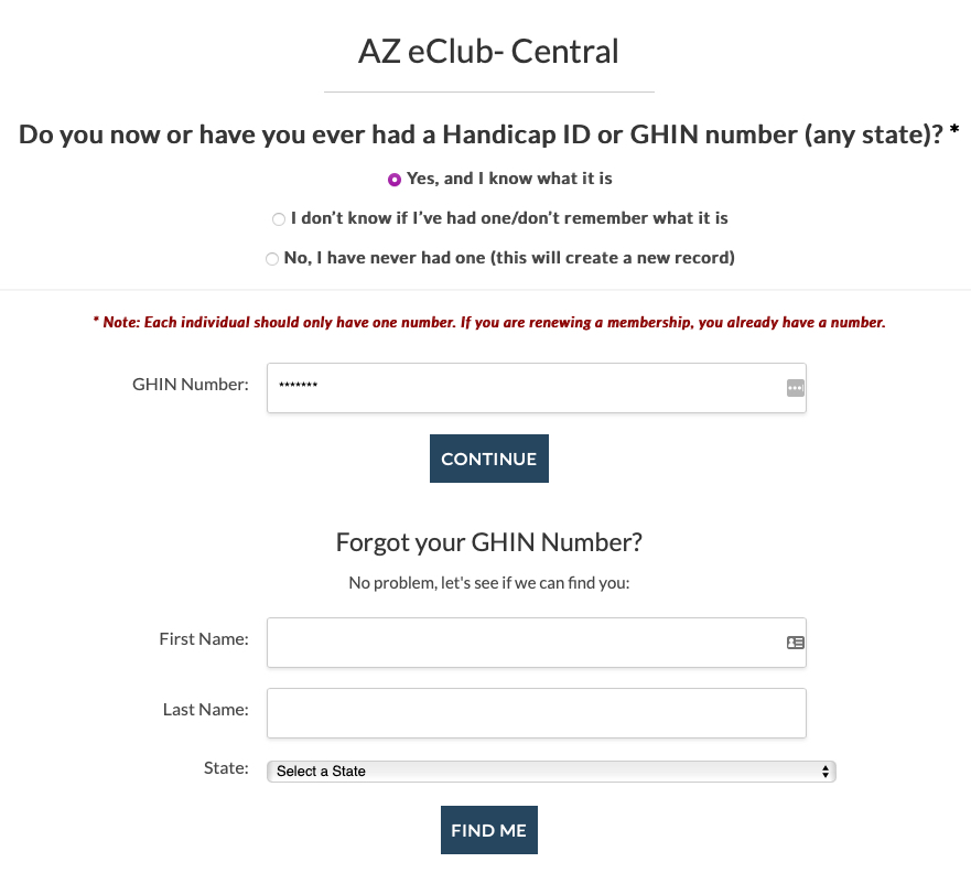 Online Join & Renew Photo - AZ eClub